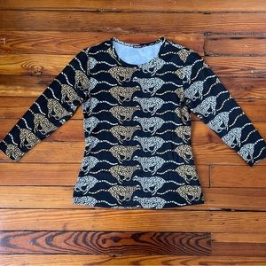 J. McLaughlin Catalina Tee Cheetah Size XS